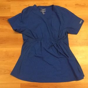 Cherokee Maternity scrub top, Royal Blue